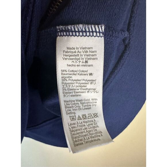 J. Crew Navy Blue Zip Bottom Crewneck Sweater Size Small - Picture 4 of 5